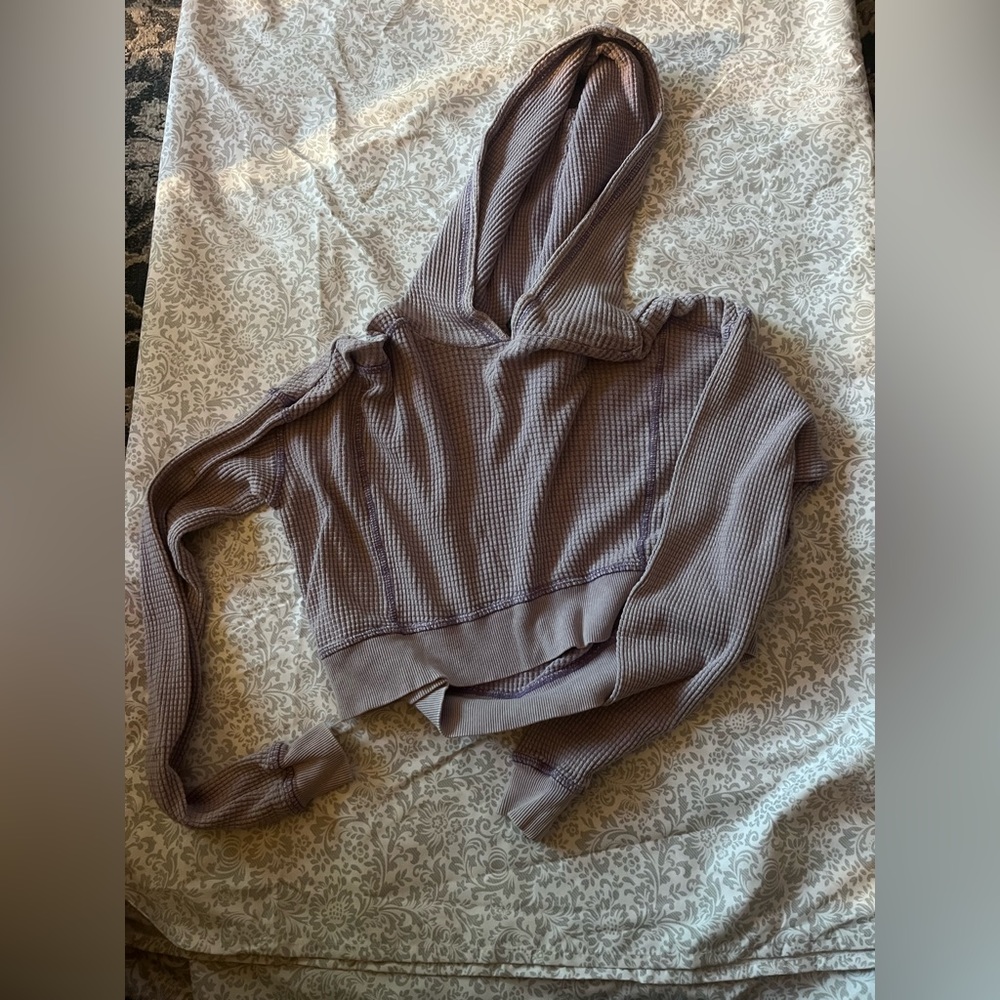 Purple crop hoodie